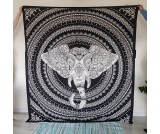 Mandala Slon čiernobiela
